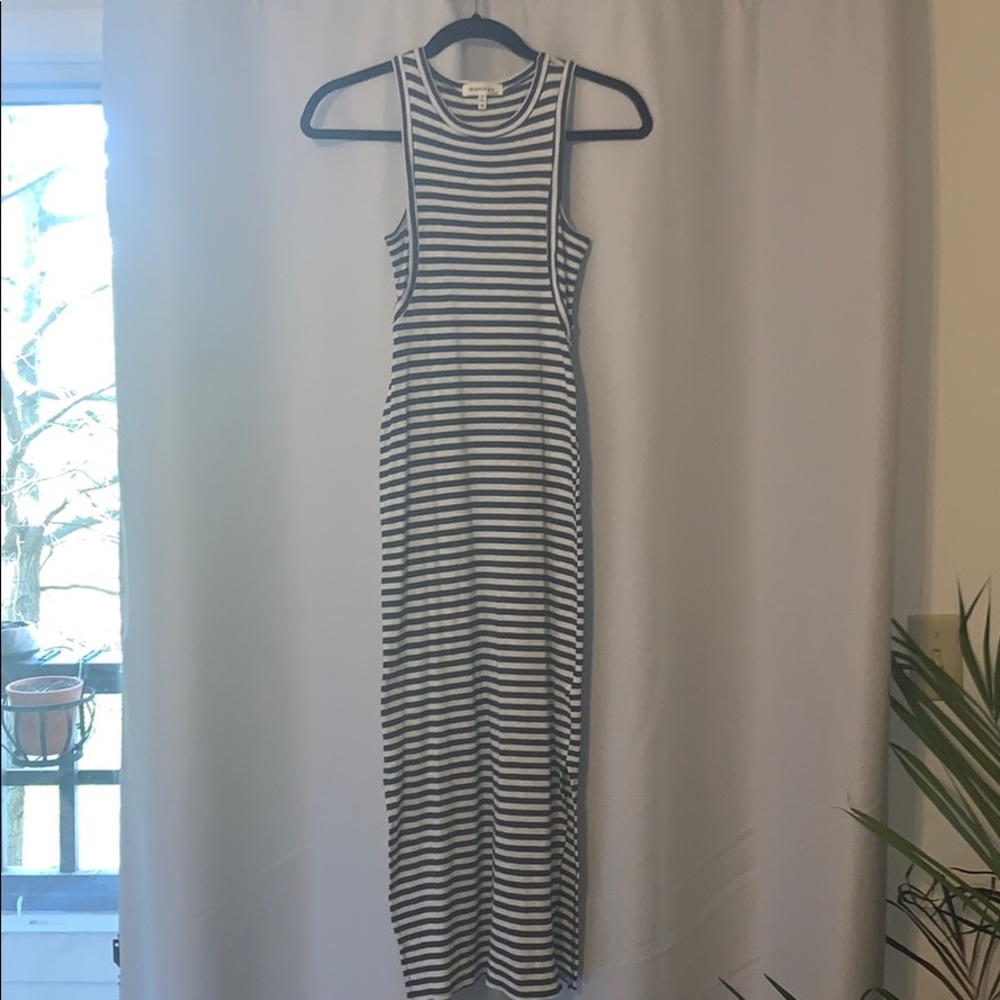 Striped Fitted Maxi Dress